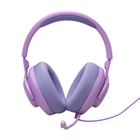 JBL Quantum 100M2 - Purple - Wired over-ear gaming headset with detachable mic and mute option - Front